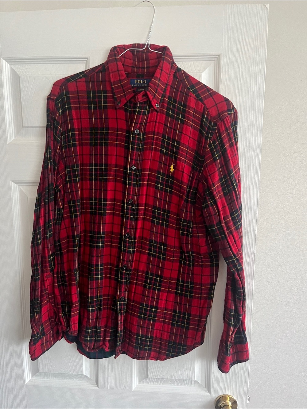 Polo by Ralph Lauren Red and Black Plaid Button-Down Shirt